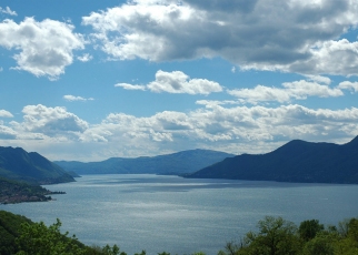 Lago Maggiore, von Vignone/Agra aus gesehen, Sommertag